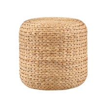 Tabitha Round Water Hyacinth Pouffe